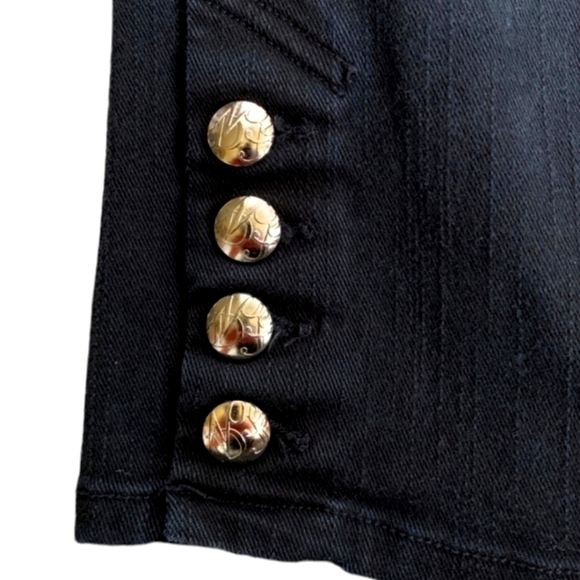 NYDJ Not Your Daughters Jeans side leg buttons Capri jeans NWOT - Picture 7 of 13